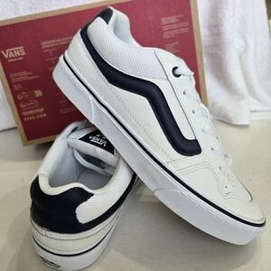 NEW Vans Off The Wall White and Navy Sneakers